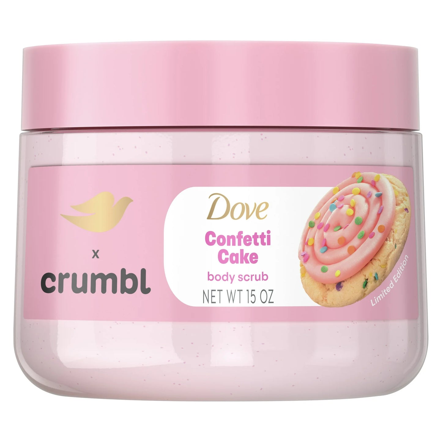 Dove Exfoliante Corporal en Crema Confetti Cake, 15 oz