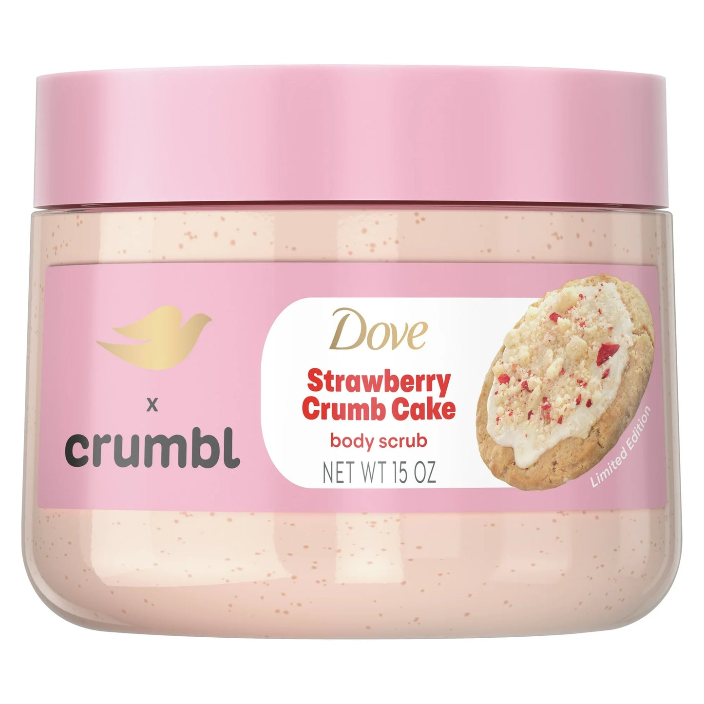 Dove Exfoliante Corporal en Crema Strawberry Cookie, 15 oz