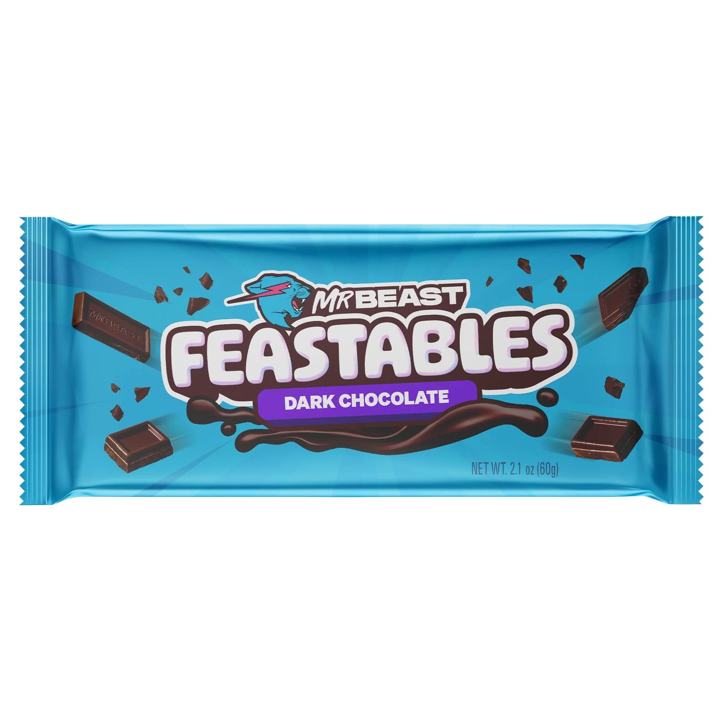 Feastables MrBeast Barra de Chocolate Oscuro, 2.1 oz
