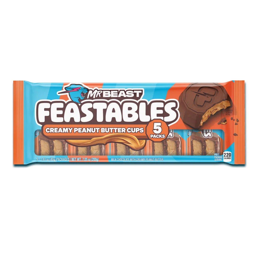 Feastables MrBeast Chocolate Tazas de Mantequilla de Maní, 1.41 oz