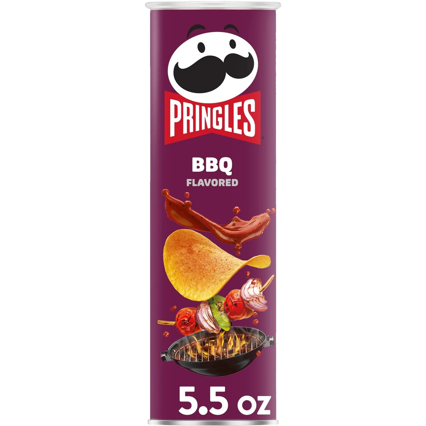 Pringles Papas Fritas BBQ, Snacks para el Almuerzo, Bote de 5.5 oz