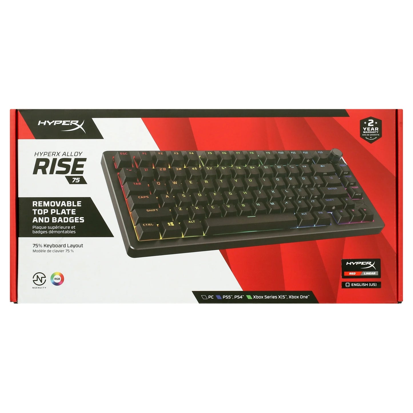 HyperX Alloy Rise Mini Teclado Mecánico para Juegos con Cable, Negro