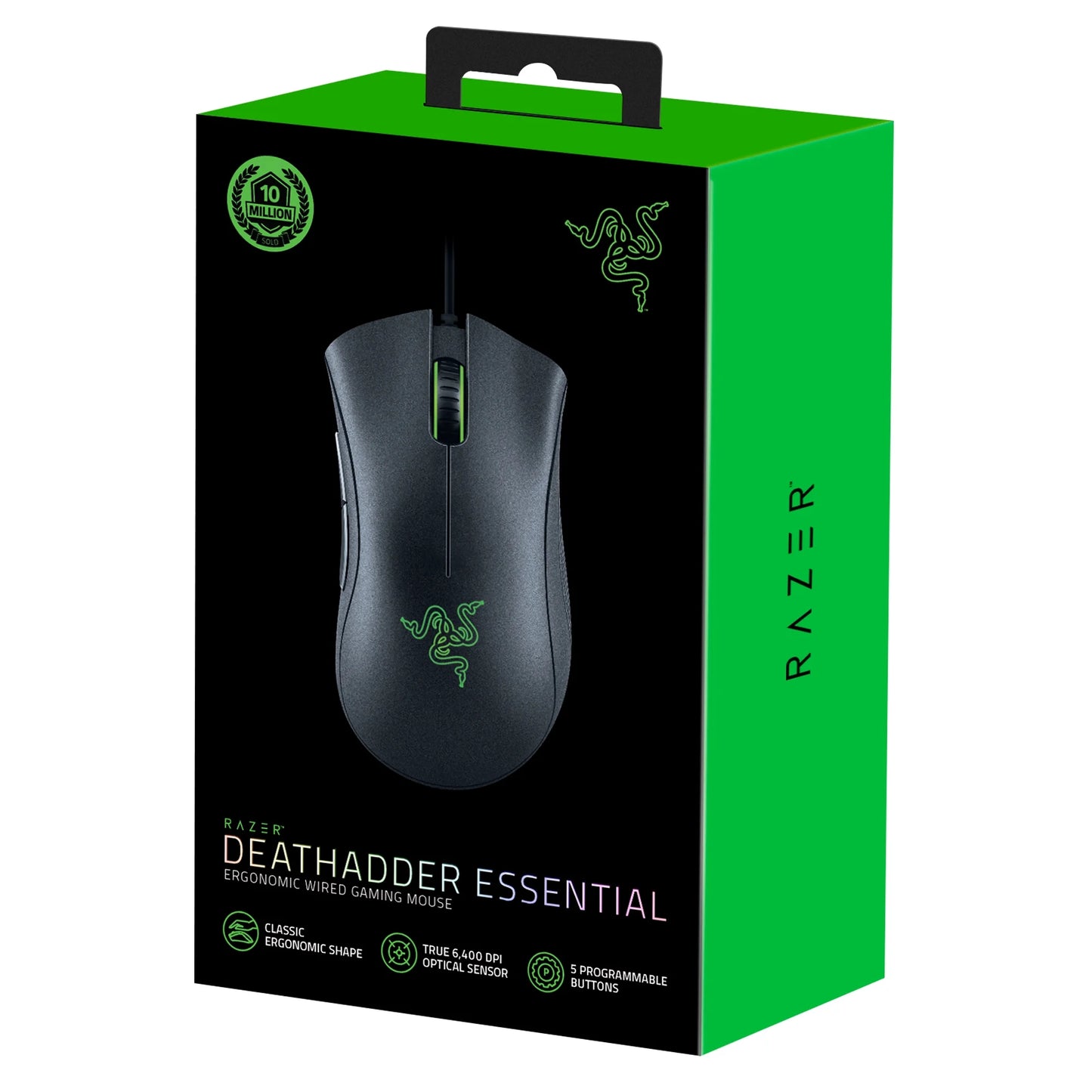 Razer DeathAdder Essential Ratón Óptico para Juegos con Cable para PC, 5 Botones, Negro