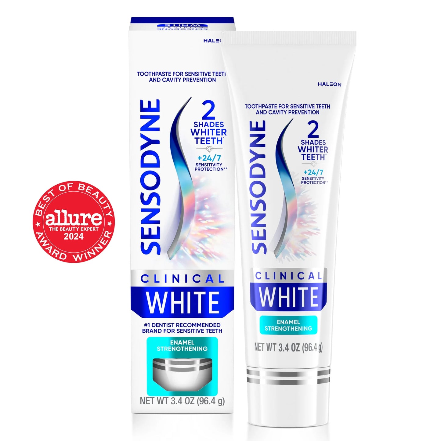 Sensodyne Pasta Dental Clinical White para Blanquear Dientes Sensibles 3.4 Oz