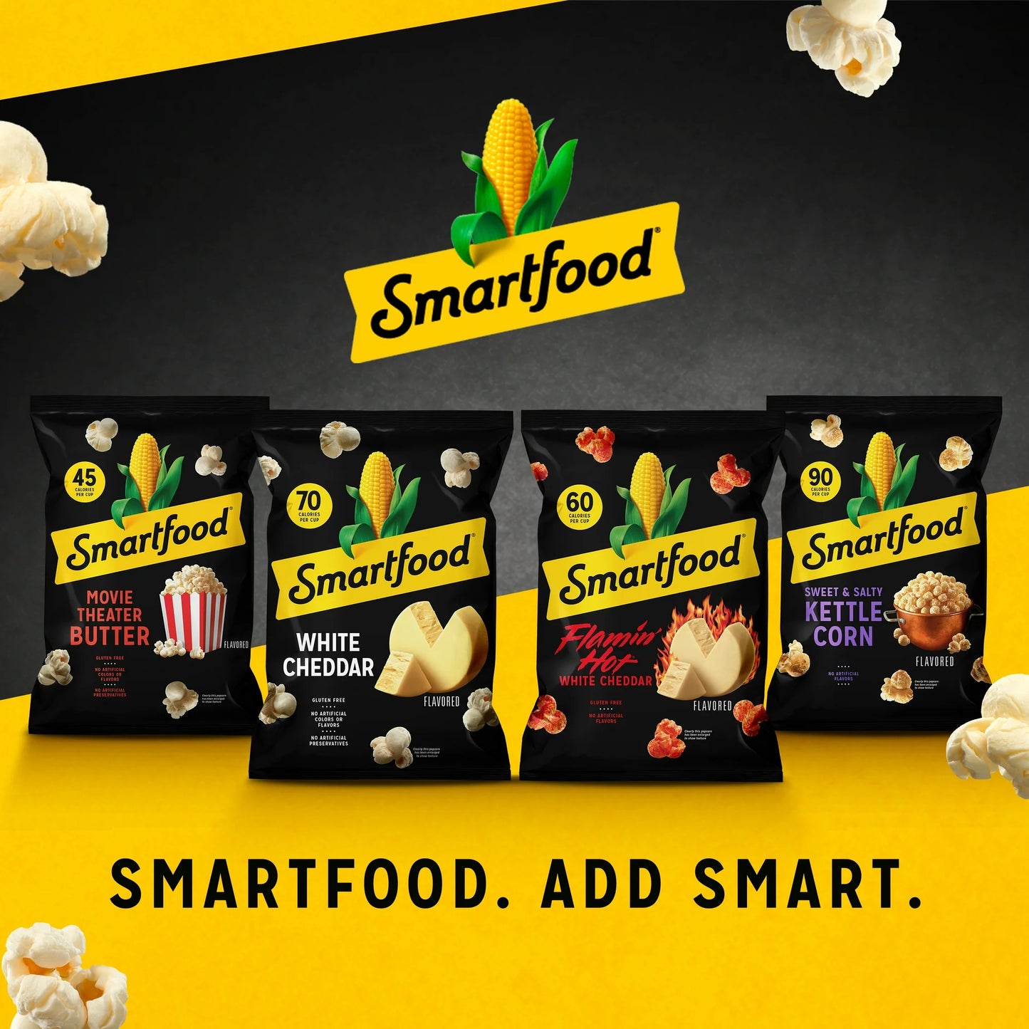 Smartfood Flavored Popcorn 3 Flavor Variety Pack Snack Chips