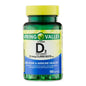 Spring Valley Suplemento Dietético de Vitamina D3 para la Salud Ósea E Inmunológica, 25 Mcg, 100 Cápsulas Blandas