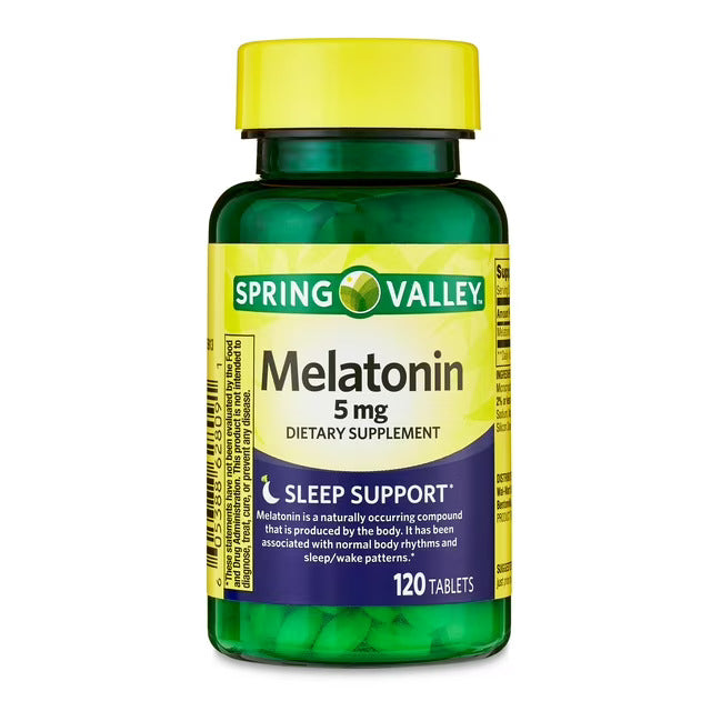 Spring Valley Suplemento Dietético de Tabletas de Melatonina, 5 mg, 120 Unidades