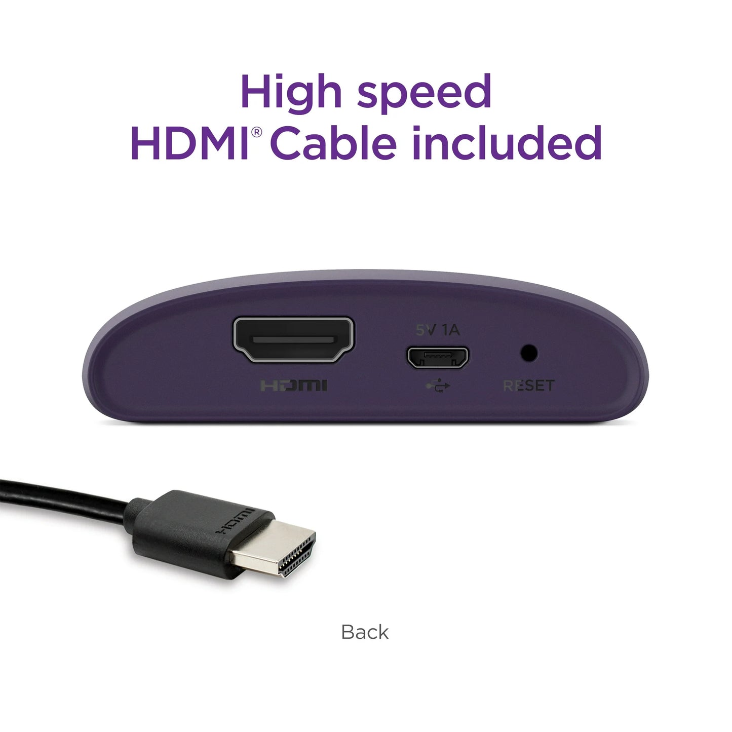 Roku Reproductor de Medios en Streaming LE HD con Cable HDMI de Alta Velocidad y Control Remoto Simple
