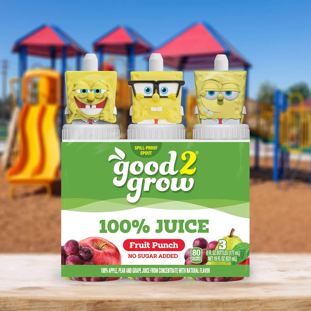 good2grow Jugo de Fusión de Frutas Orgánico Bajo en Azúcar, 6 Oz, Paquete de 3 (los Tops de Personajes Varían)