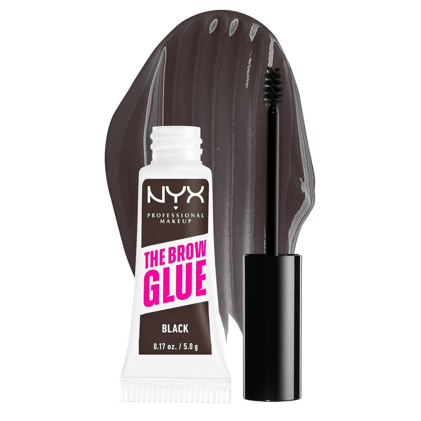 NYX Professional Makeup The Brow Glue, Extreme Hold Tinted Eyebrow Gel BLACK