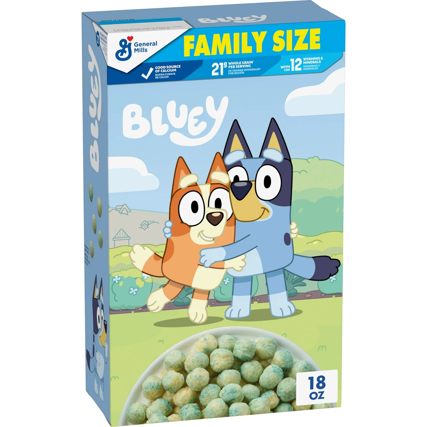 Bluey Cereal, Hojuelas de Maíz Crujientes, de 18oz