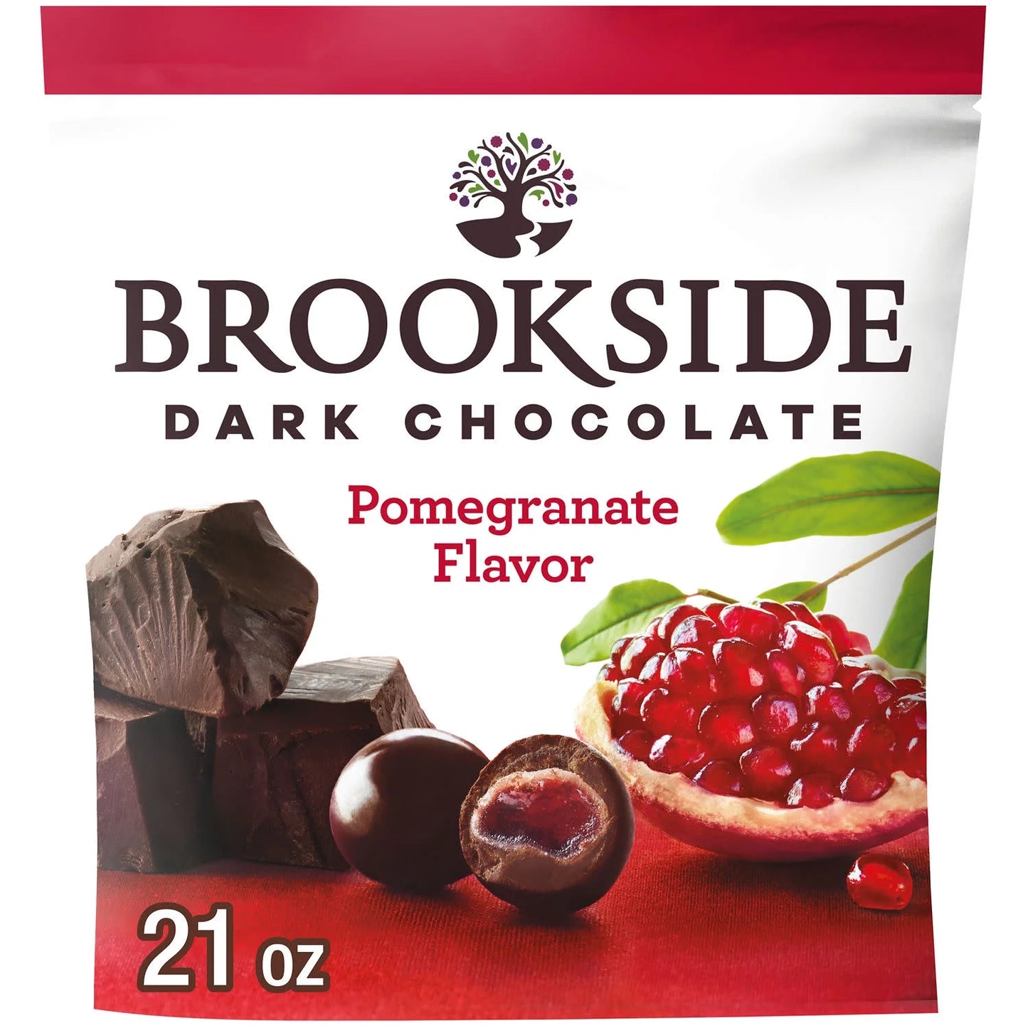 Brookside Chocolate para Merendar con Sabor a Chocolate Oscuro y Granada, Bolsa de 21 oz