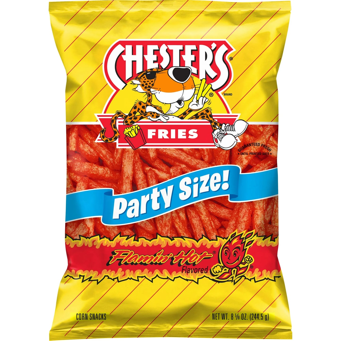 Chester's Papas Fritas Snacks de Maíz con Sabor Picante, Bolsa Tamaño Fiesta de 244g