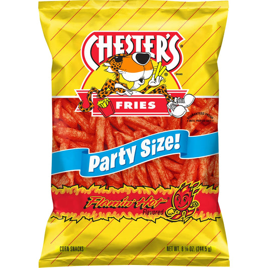 Chester's Papas Fritas Snacks de Maíz con Sabor Picante, Bolsa Tamaño Fiesta de 244g