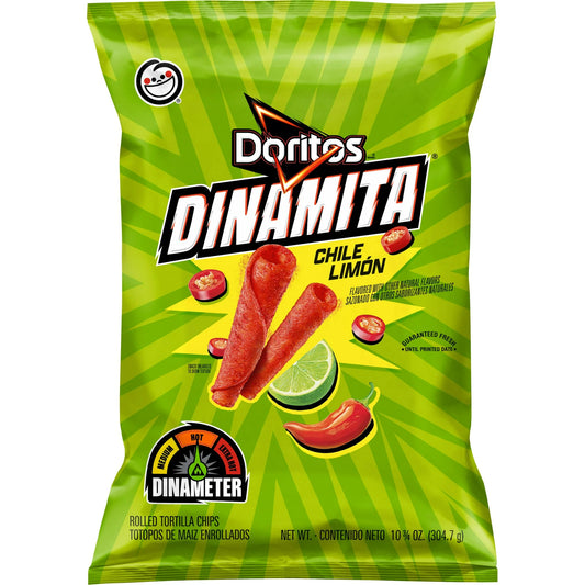 Doritos Flamin' Hot Chips de Tortilla Sabor Limón, Bolsa de 304g