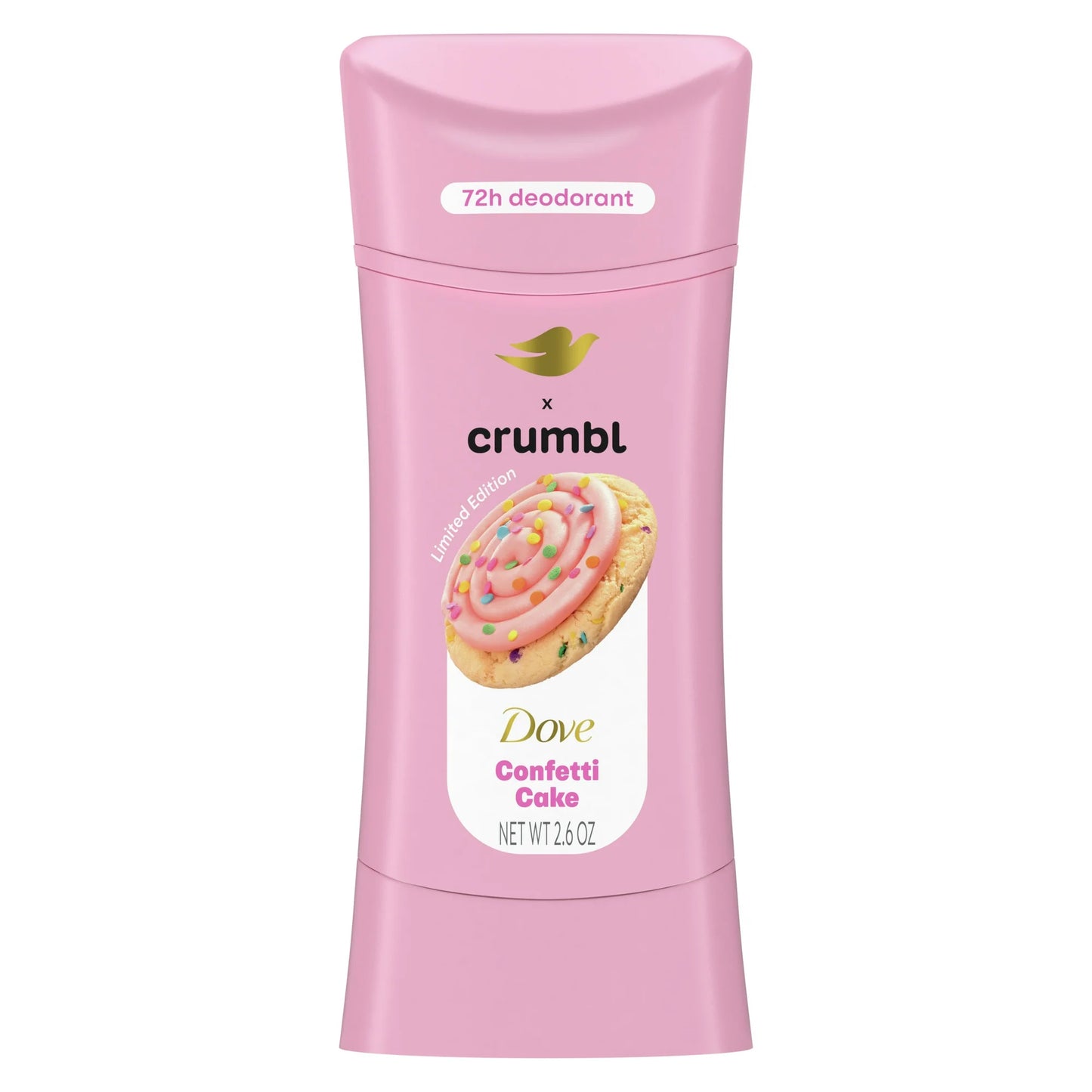 Dove Desodorante en Barra Migrel Confetti Cake sin Aluminio, 2.6 oz
