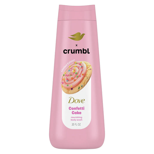 Dove Gel de Baño Líquido Hidratante Crumbl Pastel de Confeti, 20 oz