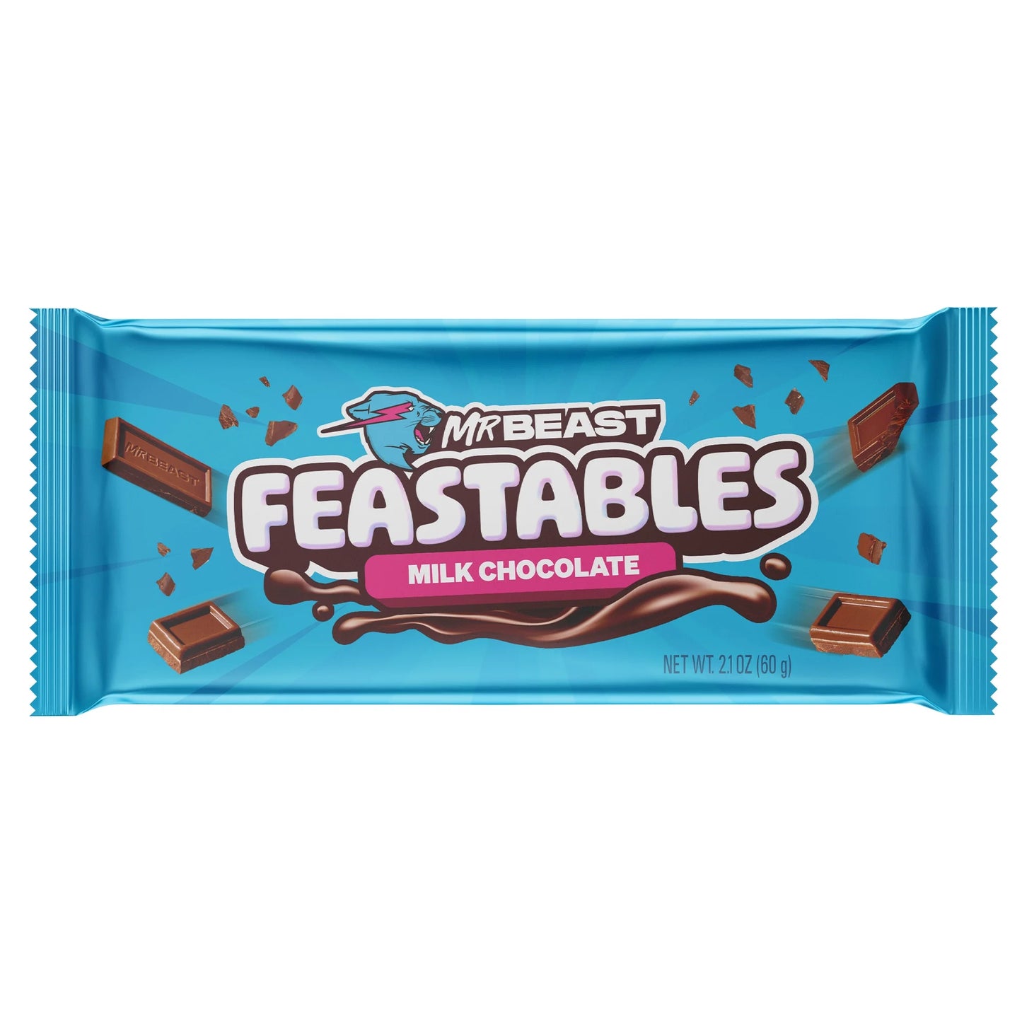 Feastables MrBeast Barra de Chocolate con Leche, 2.1 oz