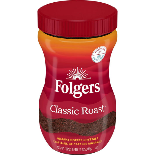 Folgers Café Instant Tostado Clásico Frasco de 340g
