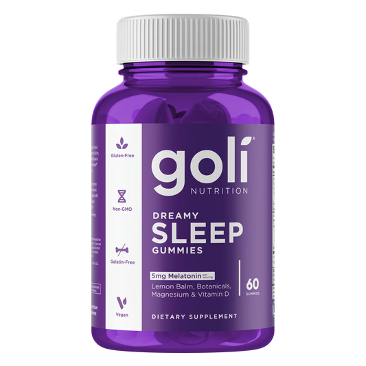 Goli Nutrition Dreamy Sleep Gummies, Bálsamo de Limón y Botánicos, 60 Uds