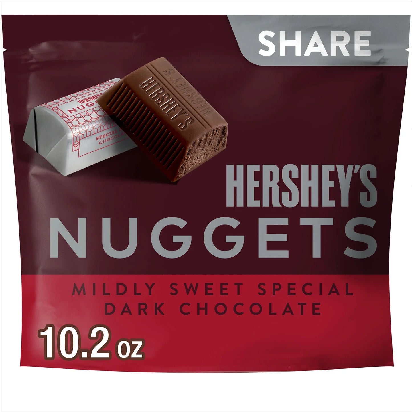 Hershey's Nuggets Caramelos Especiales de Chocolate Oscuro Ligeramente Dulce Paquete para Compartir de 10,2 oz