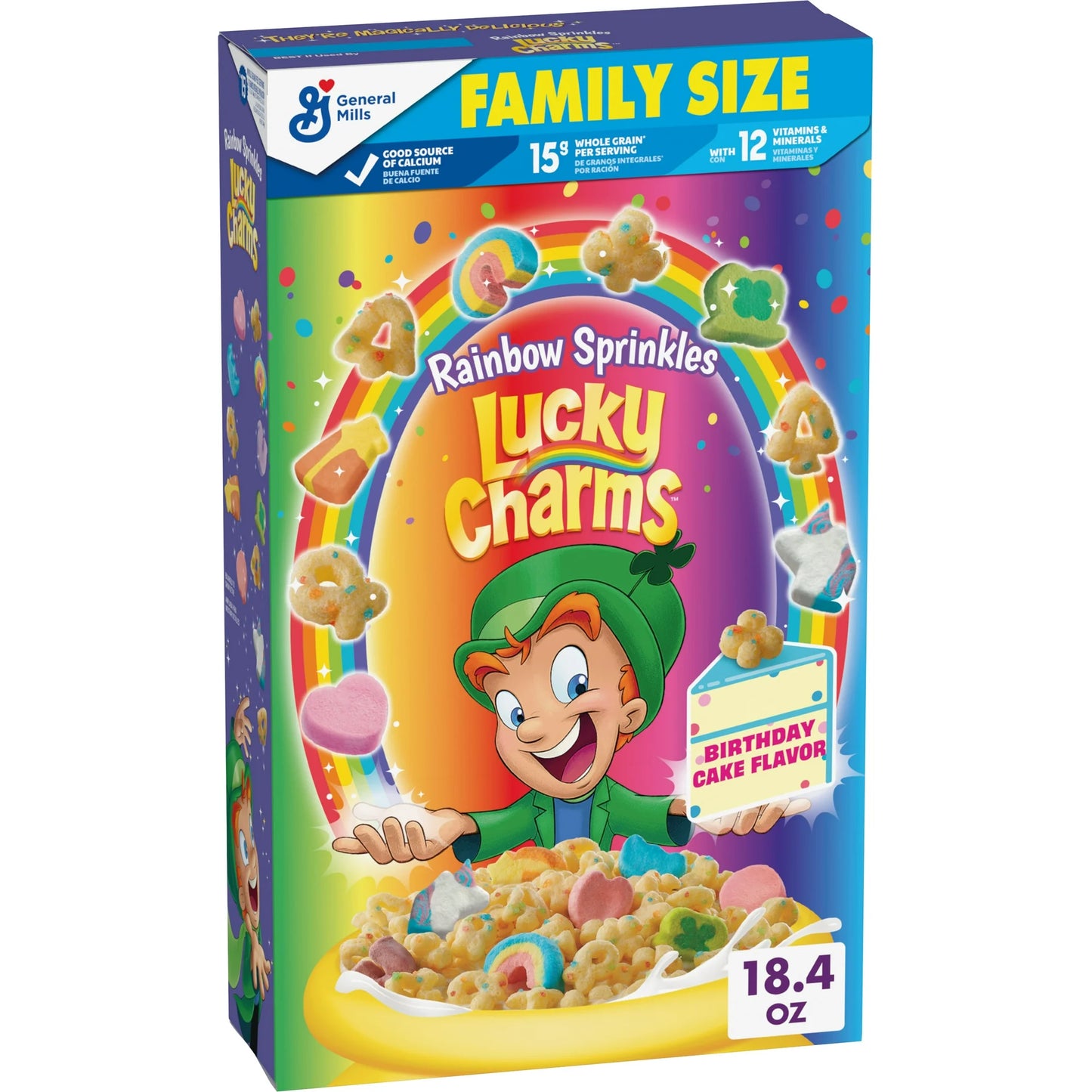 Lucky Charms Rainbow Sprinkles Cereal with Marshmallows de  18.4 oz