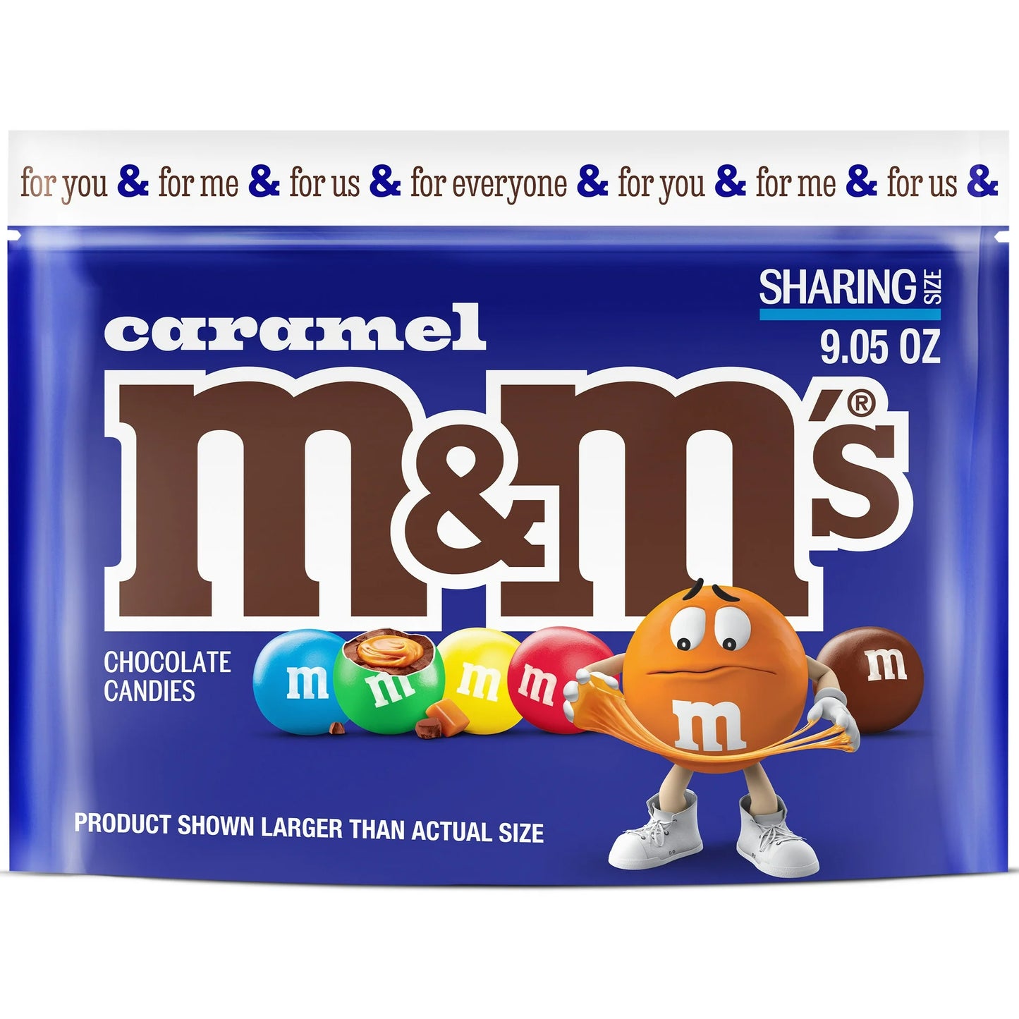 M&M's Caramelos de Chocolate con Leche, Tamaño para Compartir - Bolsa de 9.05 oz