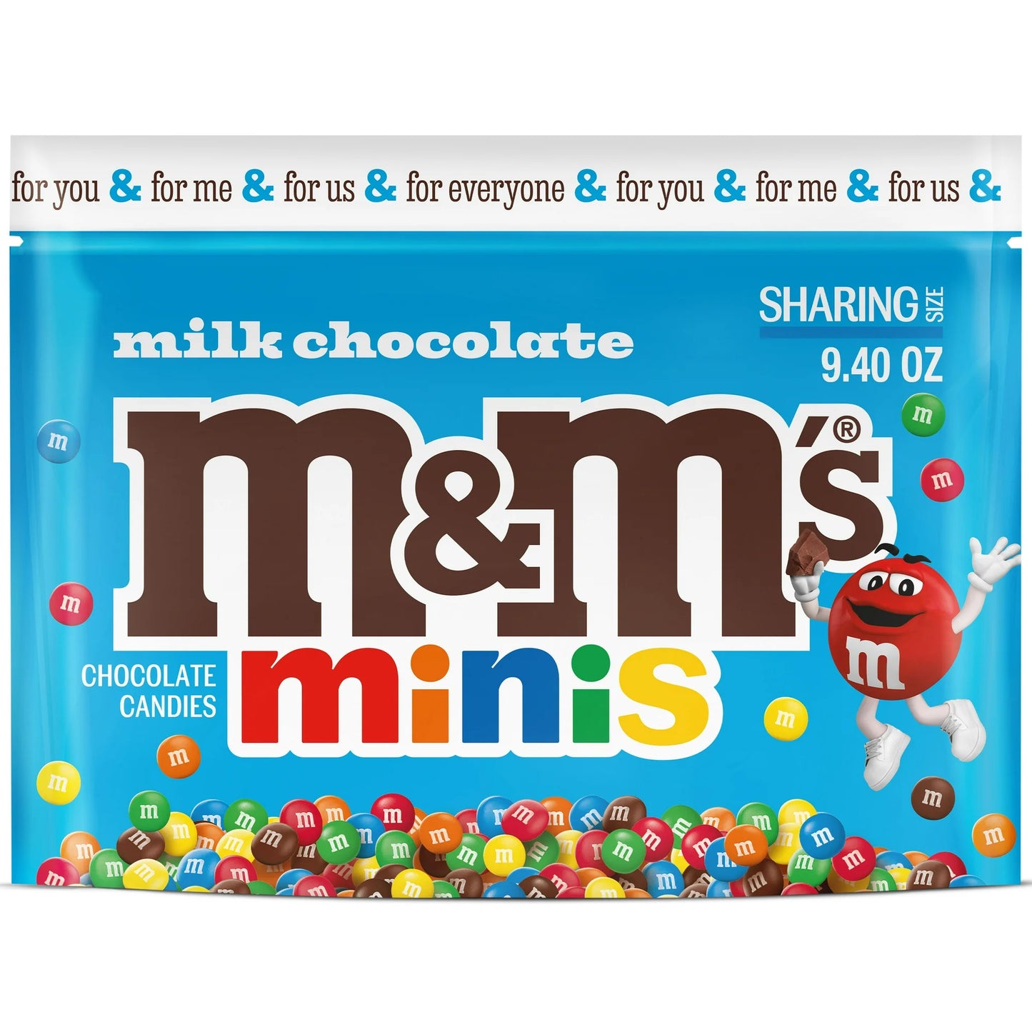 M&M's Caramelos de Chocolate con Leche Minis Tamaño para Compartir - Bolsa de 9.4 oz