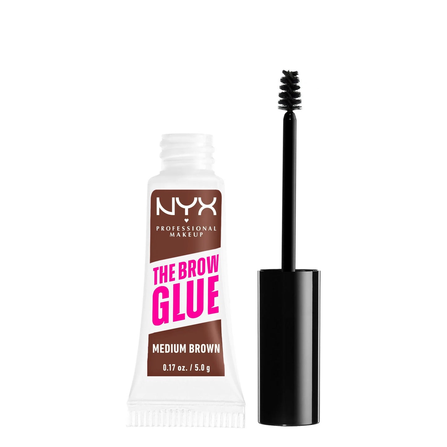 NYX Professional Makeup The Brow Glue, Extreme Hold Tinted Eyebrow Gel MEDIUM BROWN