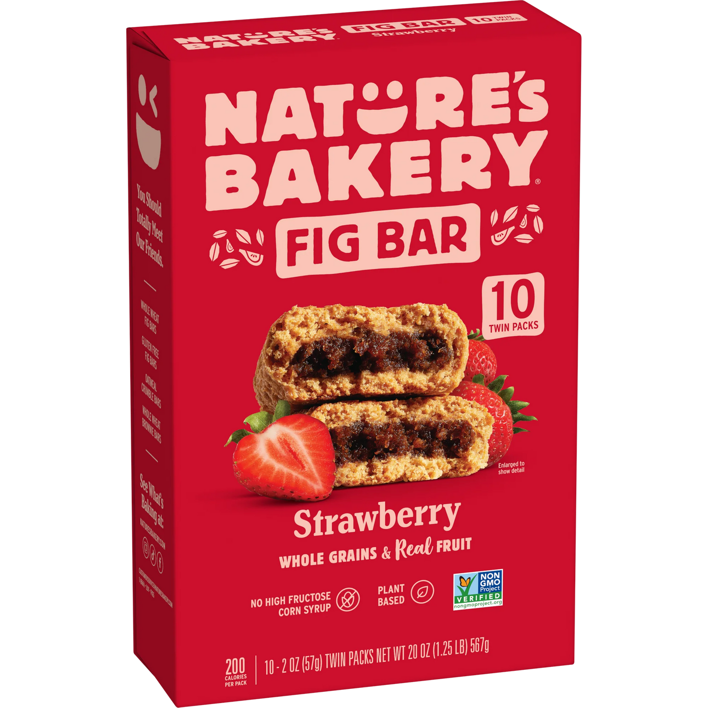 Nature's Bakery Trigo Integral Fig Bar Fresa Caja de 10