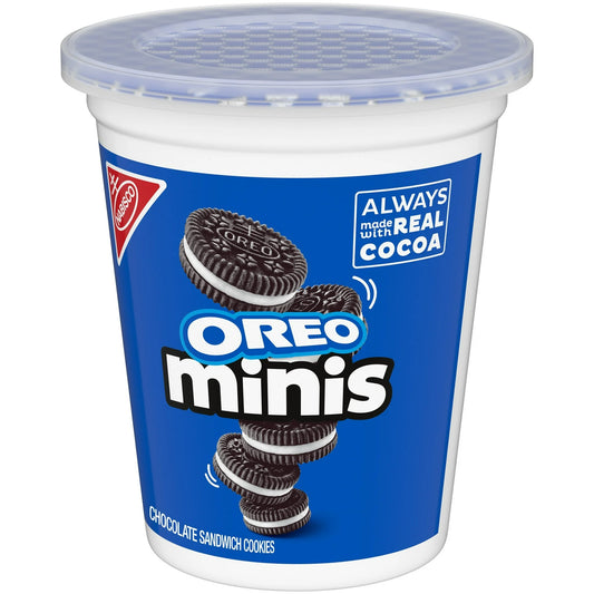 OREO Minis Galletas Sándwich de Chocolate, Taza de 3.5 oz
