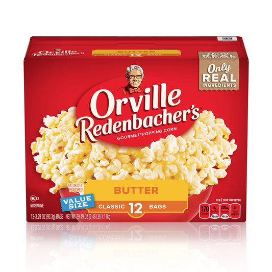 Palomitas de Maíz Orville Redenbacher's Butter,para Microondas, 12 piezas