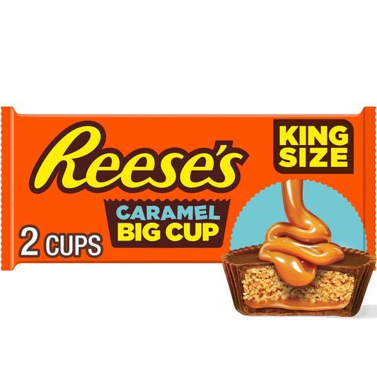 Reese's Big Cup - Caramelo de Chocolate con Leche y Mantequilla de Maní Tamaño King, Paquete de 2,8 oz