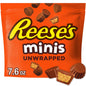 Reese's Minis Caramelos de Tazas de Mantequilla de Maní sin Envolver de Chocolate con Leche, Bolsa de 7.6 oz