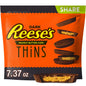 Reese's Thins Chocolate Caramelos de Tazas de Mantequilla de Maní Oscuro, Paquete para Compartir 7.37 oz