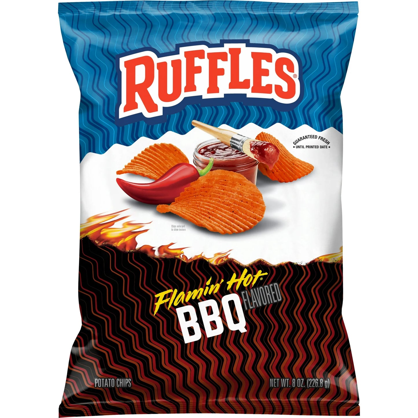 Ruffles Papas Fritas con Sabor a BBQ, Bolsa de 226g
