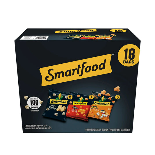 Smartfood Flavored Popcorn 3 Flavor Variety Pack Snack Chips