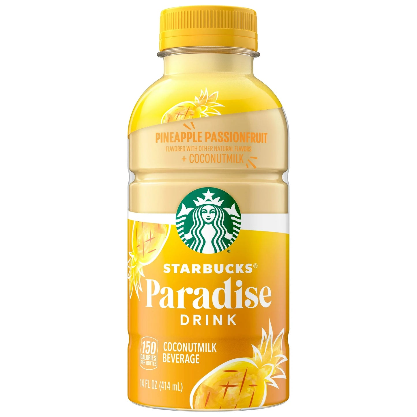 Starbucks Bebida Paraíso de Piña y Maracuyá con Leche de Coco, Botella de 14 fl oz