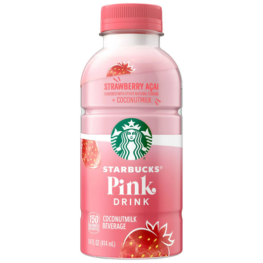 Starbucks Bebida Rosada de Fresa y Acai con Bebida de Leche de Coco, 14 fl oz