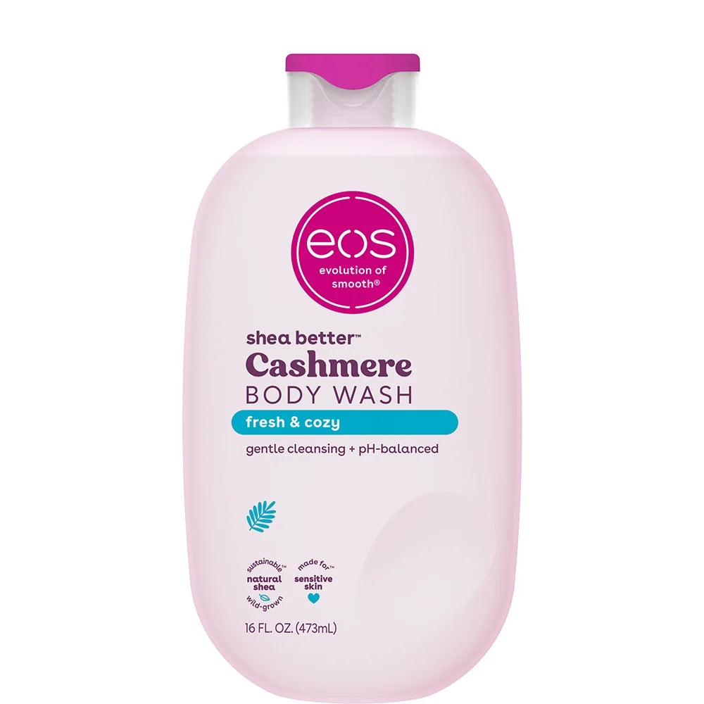 eos Shea Better Cashmere Gel de Baño - Fresco y Acogedor / 16 oz