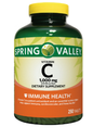 Spring Valley Vitamina C con Suplemento Dietético en Tabletas de Escaramujo, 1000 mg, 250 Unidades