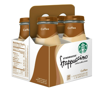 Starbucks Frappuccino Bebida de Café Frío, Botellas de 9.5 oz, Paquete de 4