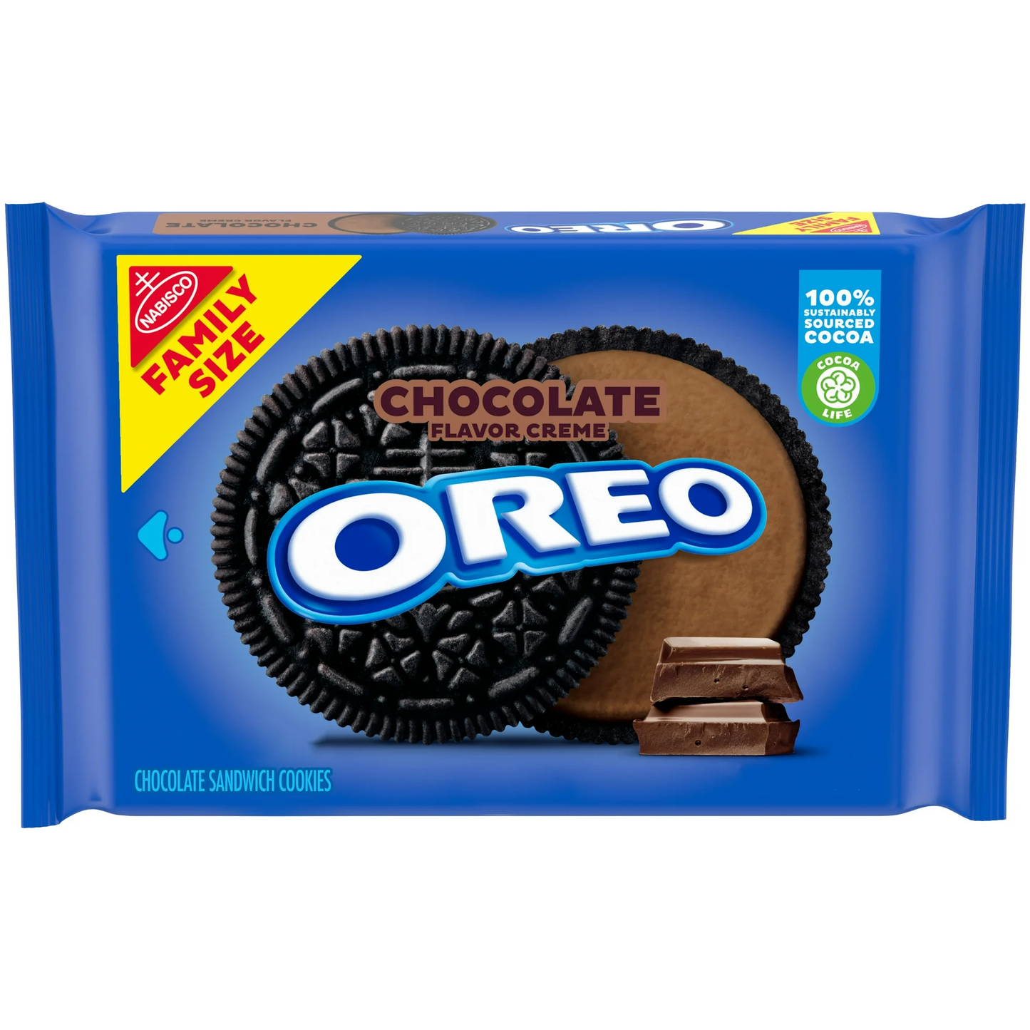 OREO Galletas Sándwich de Chocolate con Crema Sabor a Chocolate, Horneadas, 18.71 oz,